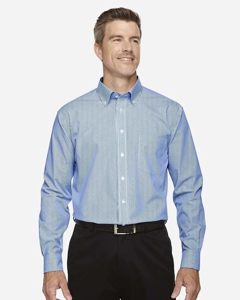 Men's Crown Collection® Banker Stripe Woven Dress Shirt | T-Shirt Time