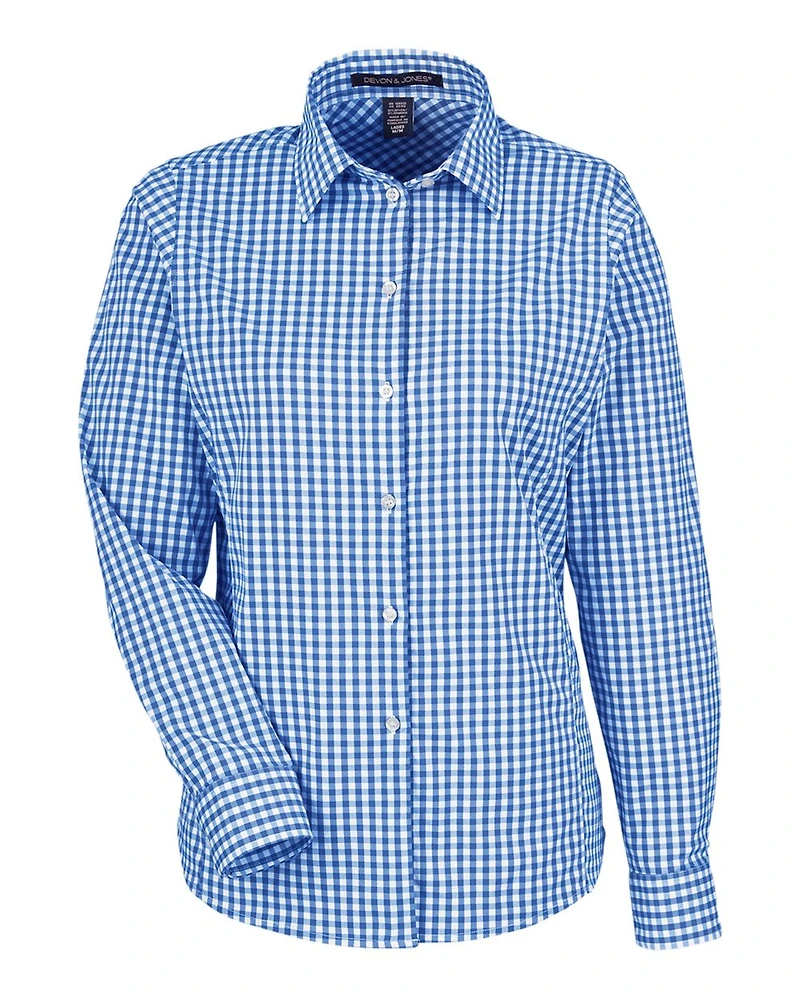 Women's CrownLux Performance® Gingham Dress Shirt | T-Shirt Time