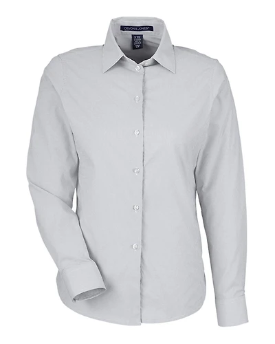 Women's CrownLux Performance® Microstripe Dress Shirt | T-Shirt Time