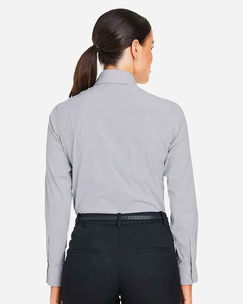 Women's CrownLux Performance® Microstripe Dress Shirt | T-Shirt Time