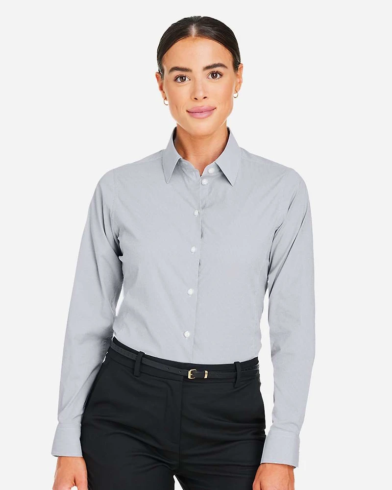 Women's CrownLux Performance® Microstripe Dress Shirt | T-Shirt Time