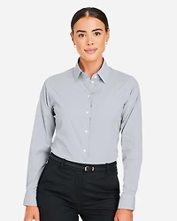 Women's CrownLux Performance® Microstripe Dress Shirt | T-Shirt Time