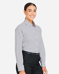 Women's CrownLux Performance® Microstripe Dress Shirt | T-Shirt Time