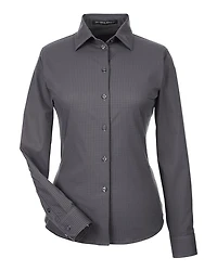 Women's CrownLux Performance® Tonal Mini Check Woven Dress Shirt | T-Shirt Time