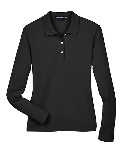 Women's Pima Piqué Long Sleeve Polo | T-Shirt Time
