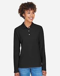 Women's Pima Piqué Long Sleeve Polo | T-Shirt Time