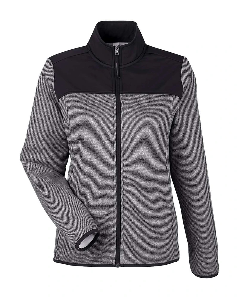 Women's Venture Heathered Stripe Hybrid Jacket | T-Shirt Time
