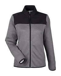 Women's Venture Heathered Stripe Hybrid Jacket | T-Shirt Time
