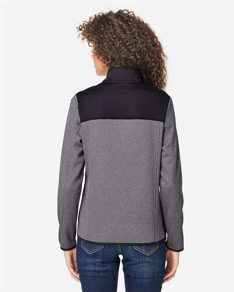 Women's Venture Heathered Stripe Hybrid Jacket | T-Shirt Time