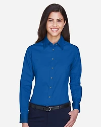 Women’s Easy Blend™ Long Sleeve Twill Dress Shirt with Stain-Release
