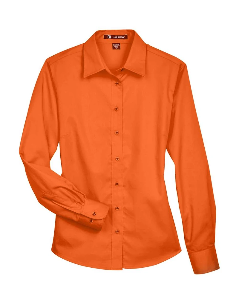 Women's Easy Blend™ Long Sleeve Twill Dress Shirt with Stain-Release | T-Shirt Time