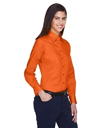 Women's Easy Blend™ Long Sleeve Twill Dress Shirt with Stain-Release | T-Shirt Time