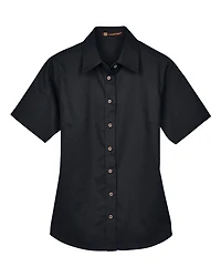 Women's Easy Blend™ Short Sleeve Twill Dress Shirt with Stain-Release | T-Shirt Time