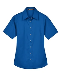 Women’s Easy Blend™ Short Sleeve Twill Dress Shirt with Stain-Release