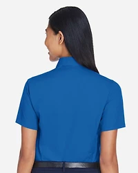 Women’s Easy Blend™ Short Sleeve Twill Dress Shirt with Stain-Release