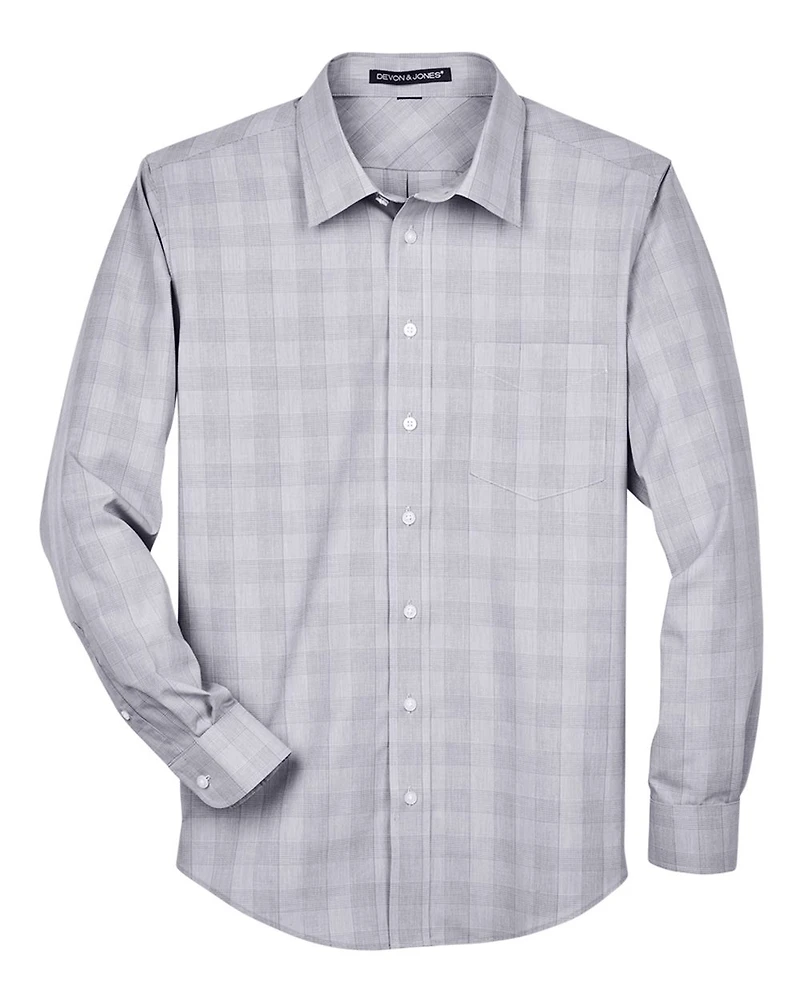 Men's Crown Collection® Glen Plaid Woven Dress Shirt | T-Shirt Time