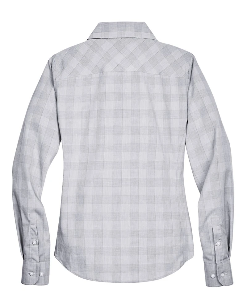 Women's Crown Collection® Glen Plaid Woven Dress Shirt | T-Shirt Time