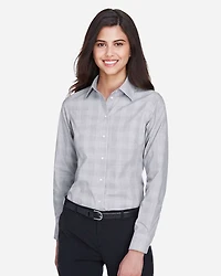 Women's Crown Collection® Glen Plaid Woven Dress Shirt | T-Shirt Time