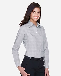 Women's Crown Collection® Glen Plaid Woven Dress Shirt | T-Shirt Time