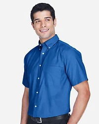 Men's Oxford Short Sleeve with Stain-Release | T-Shirt Time