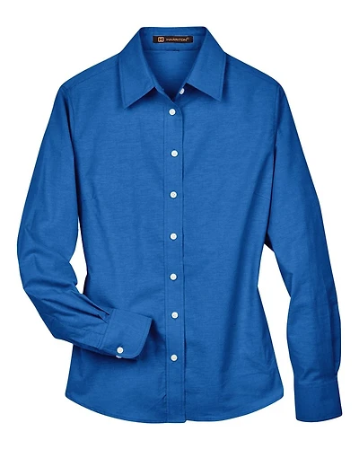 Women's Long Sleeve Oxford Dress Shirt | T-Shirt Time
