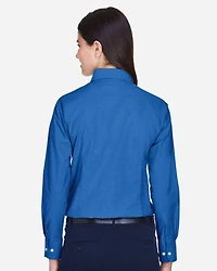 Women's Long Sleeve Oxford Dress Shirt | T-Shirt Time