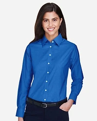 Women's Long Sleeve Oxford Dress Shirt | T-Shirt Time