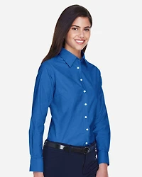 Women's Long Sleeve Oxford Dress Shirt | T-Shirt Time