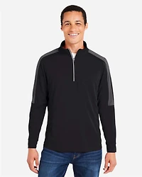 Polo Quart de Zip à Protection Anti-Accroc et Colorblock pour Hommes