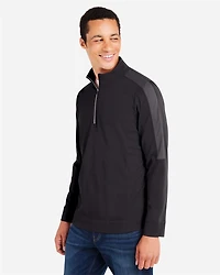 Polo Quart de Zip à Protection Anti-Accroc et Colorblock pour Hommes
