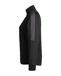 Pull à fermeture éclair quart de tour avec protection contre les accrocs et colorblock pour femmes