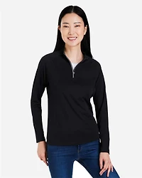 Women's Origin Performance Pique Quarter-Zip Pullover | T-Shirt Time