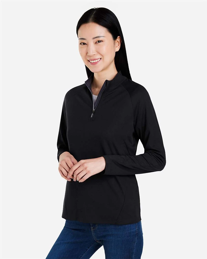 Women's Origin Performance Pique Quarter-Zip Pullover | T-Shirt Time