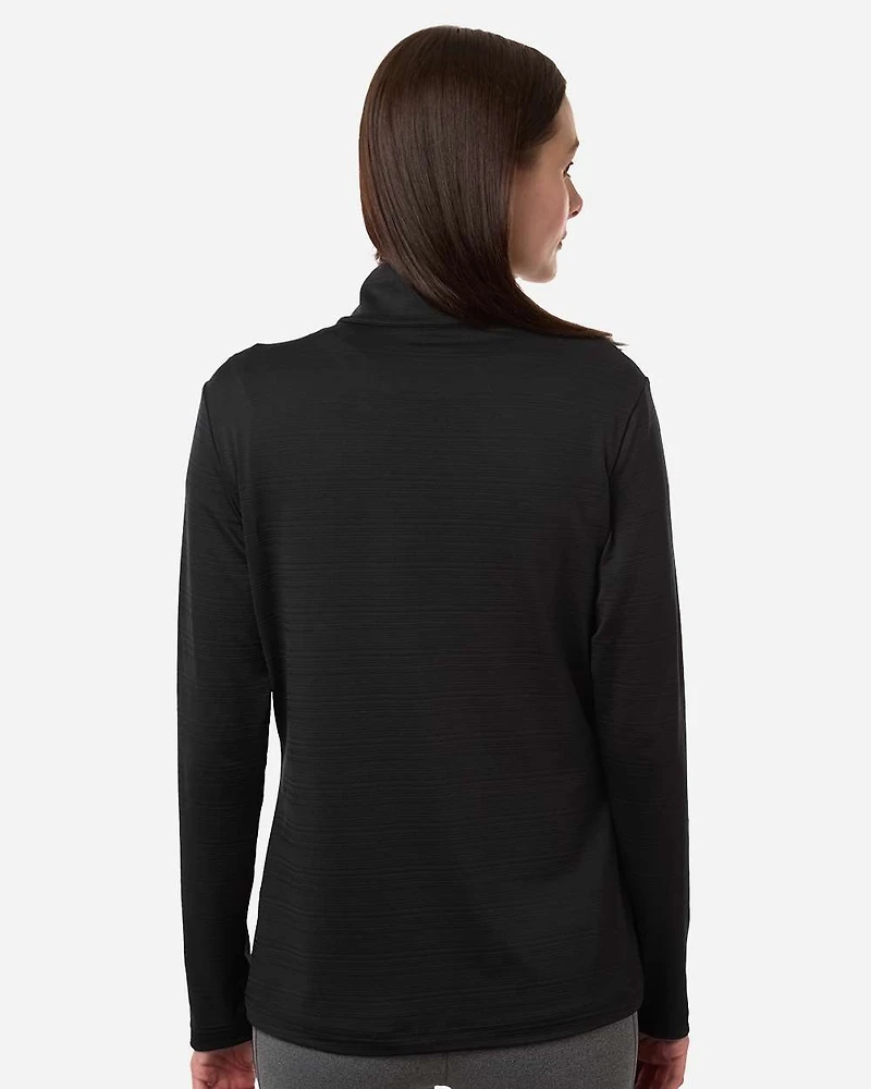 Women's Textured Stripe Quarter-Zip Pullover | T-Shirt Time