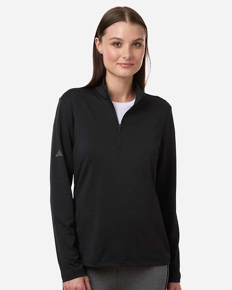 Women's Textured Stripe Quarter-Zip Pullover | T-Shirt Time