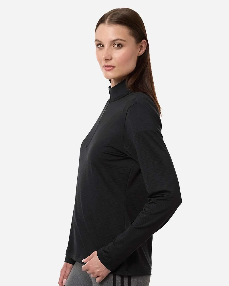 Women's Textured Stripe Quarter-Zip Pullover | T-Shirt Time