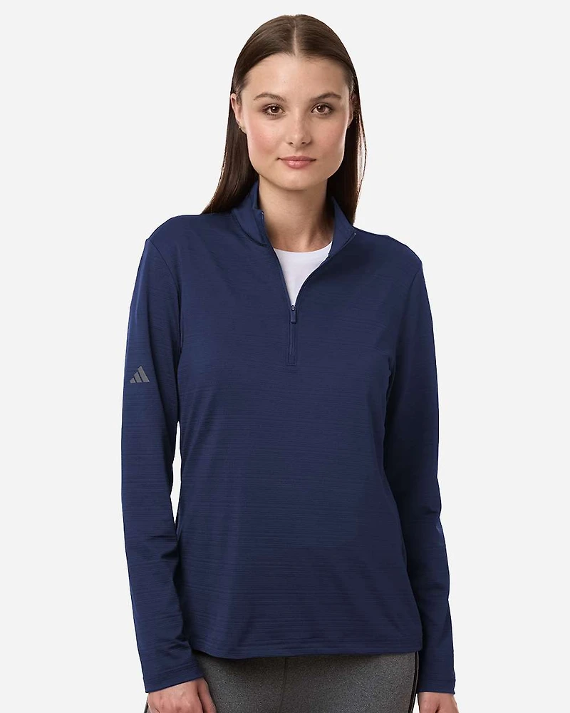 Women’s Textured Stripe Quarter-Zip Pullover