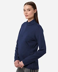 Women’s Textured Stripe Quarter-Zip Pullover