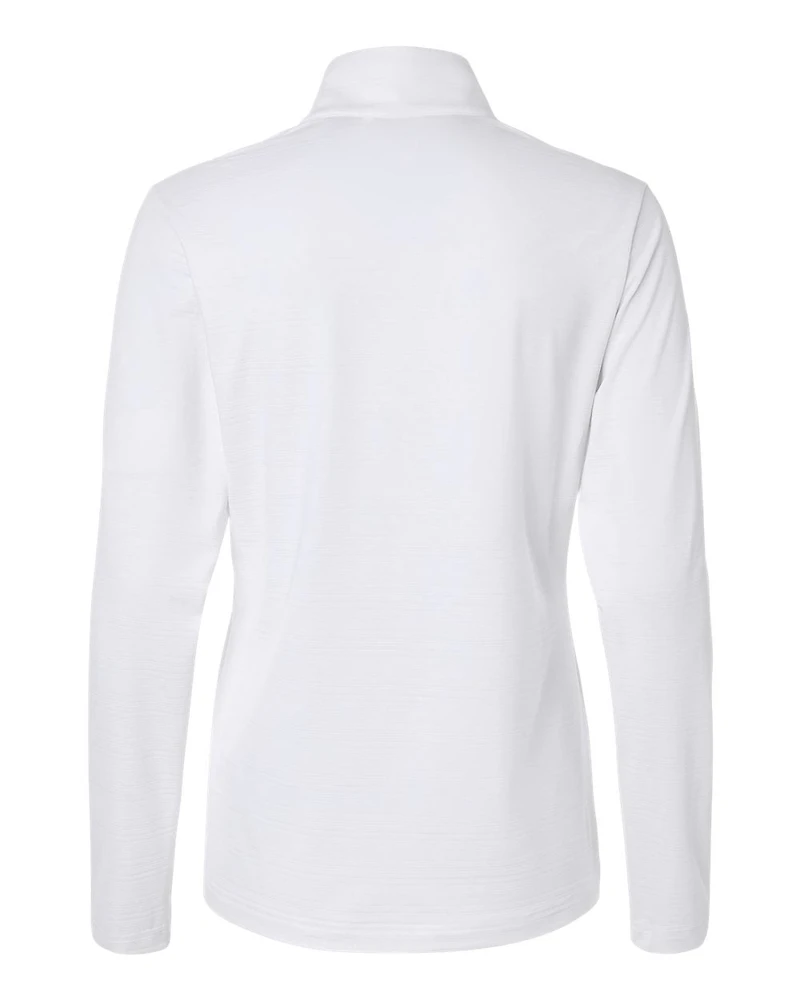 Pull demi-zippé à rayures texturées pour femme