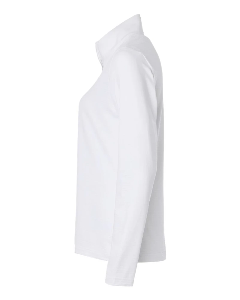 Pull demi-zippé à rayures texturées pour femme
