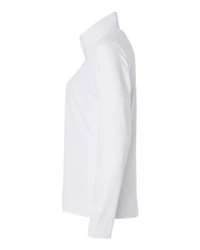 Pull demi-zippé à rayures texturées pour femme