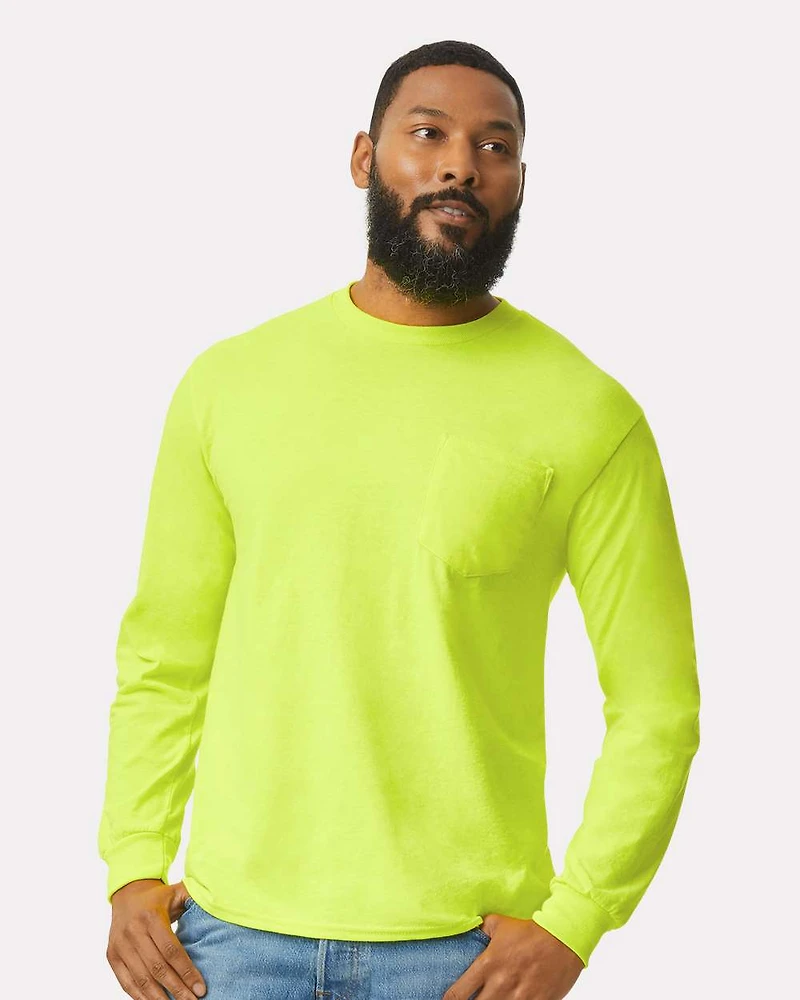 Unisex Ultra Cotton® Long Sleeve Pocket T-Shirt | Time