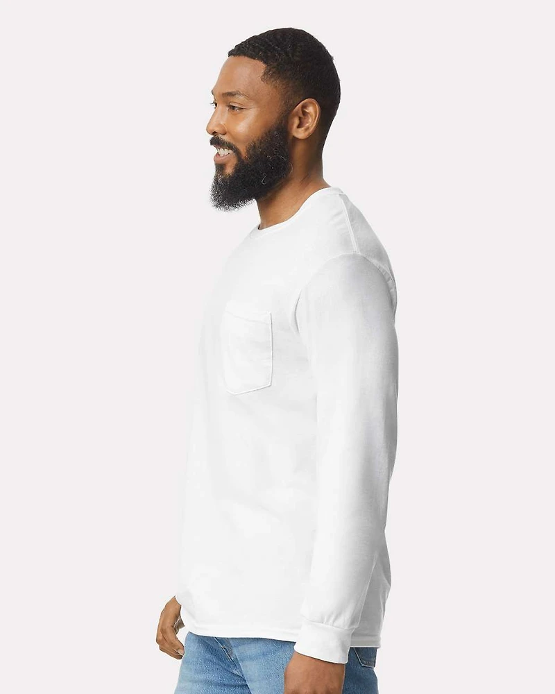 Unisex Ultra Cotton® Long Sleeve Pocket T-Shirt | Time