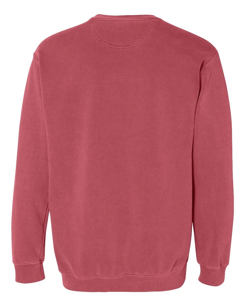 Sweat-shirt à col ras du cou teint en pièce unisexe
