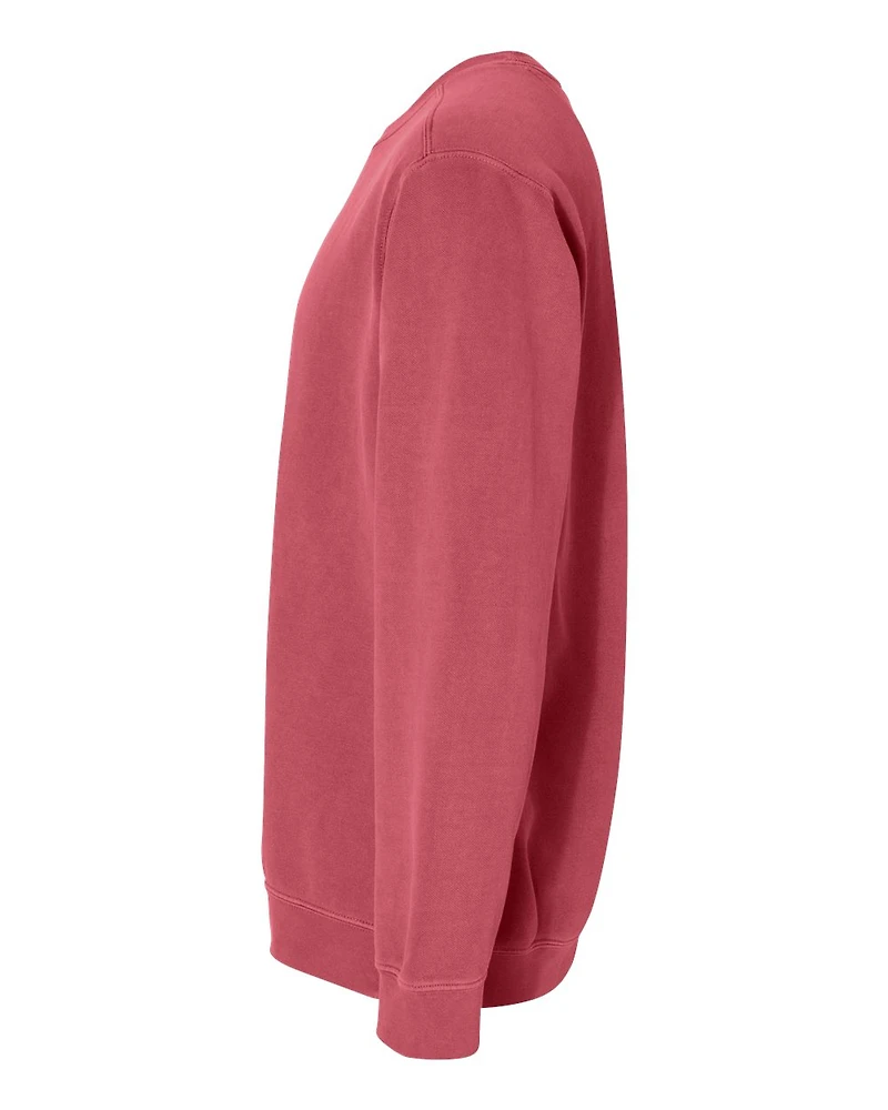 Sweat-shirt à col ras du cou teint en pièce unisexe