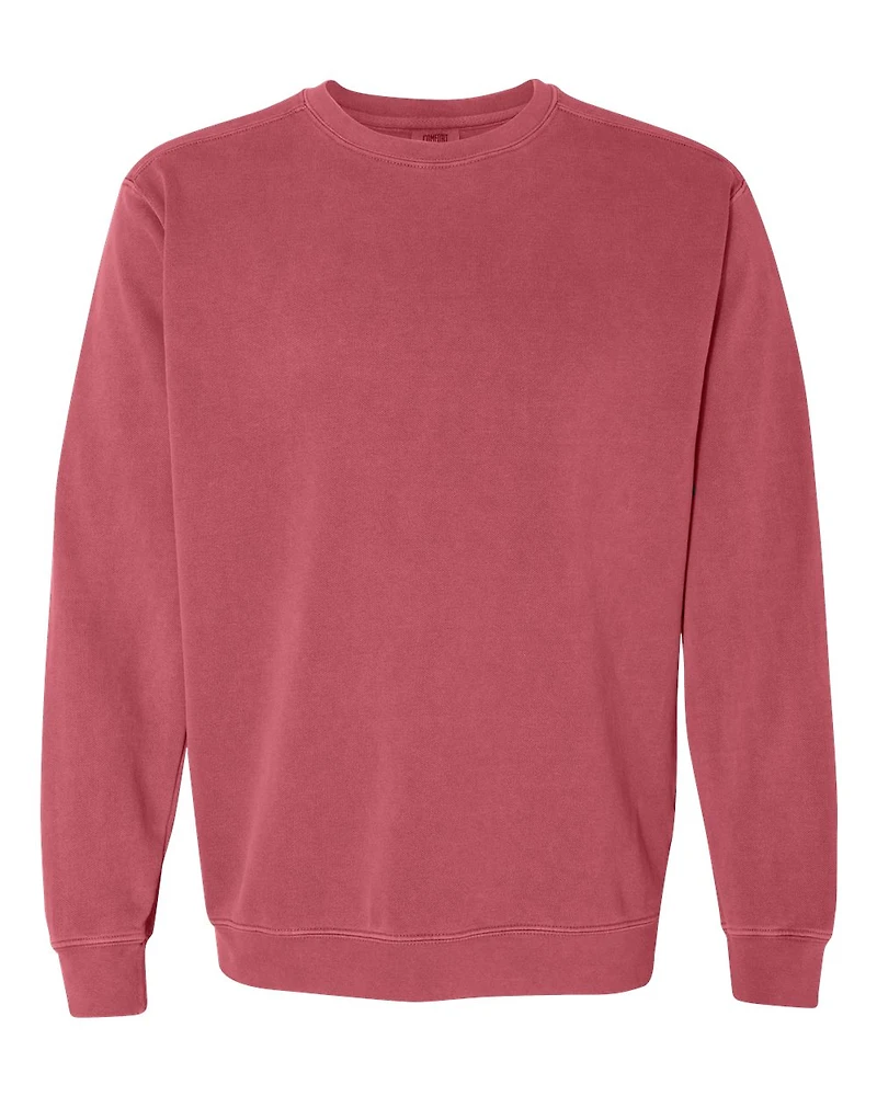 Sweat-shirt à col ras du cou teint en pièce unisexe
