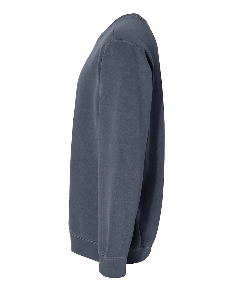 Sweat-shirt à col ras du cou teint en pièce unisexe