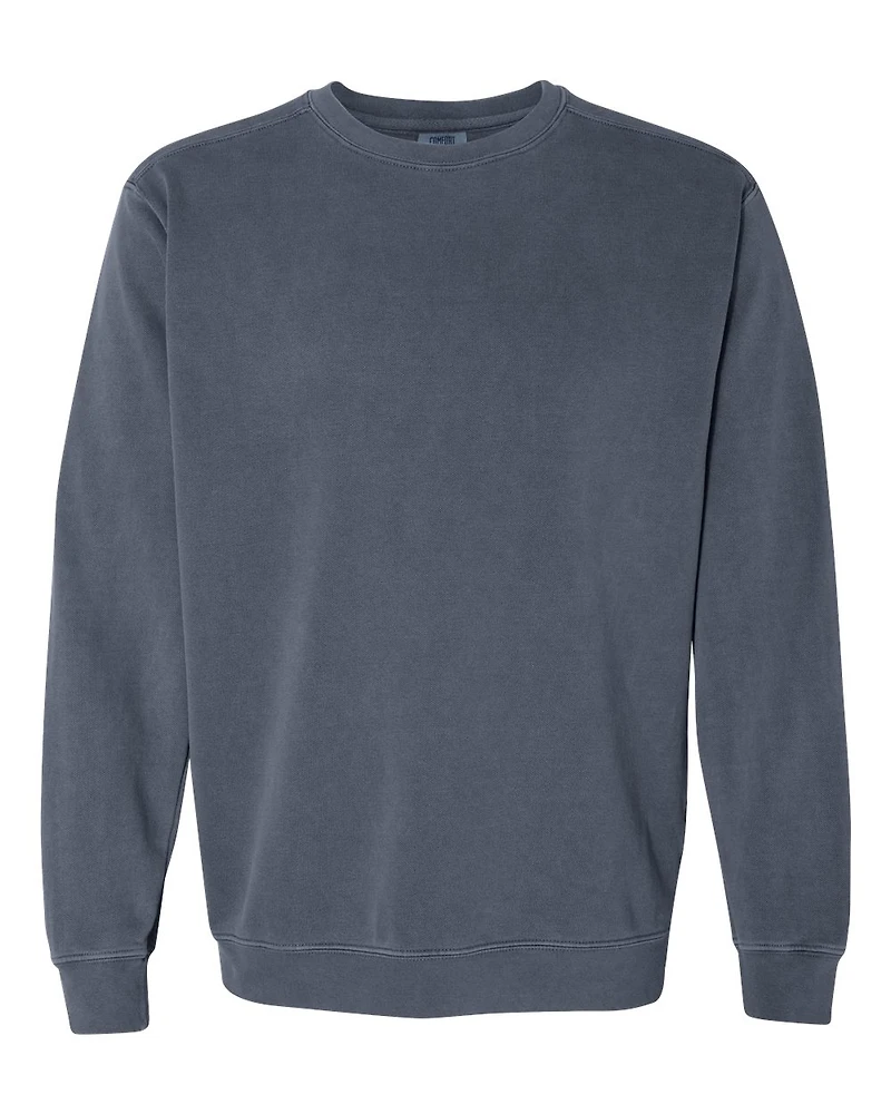 Sweat-shirt à col ras du cou teint en pièce unisexe