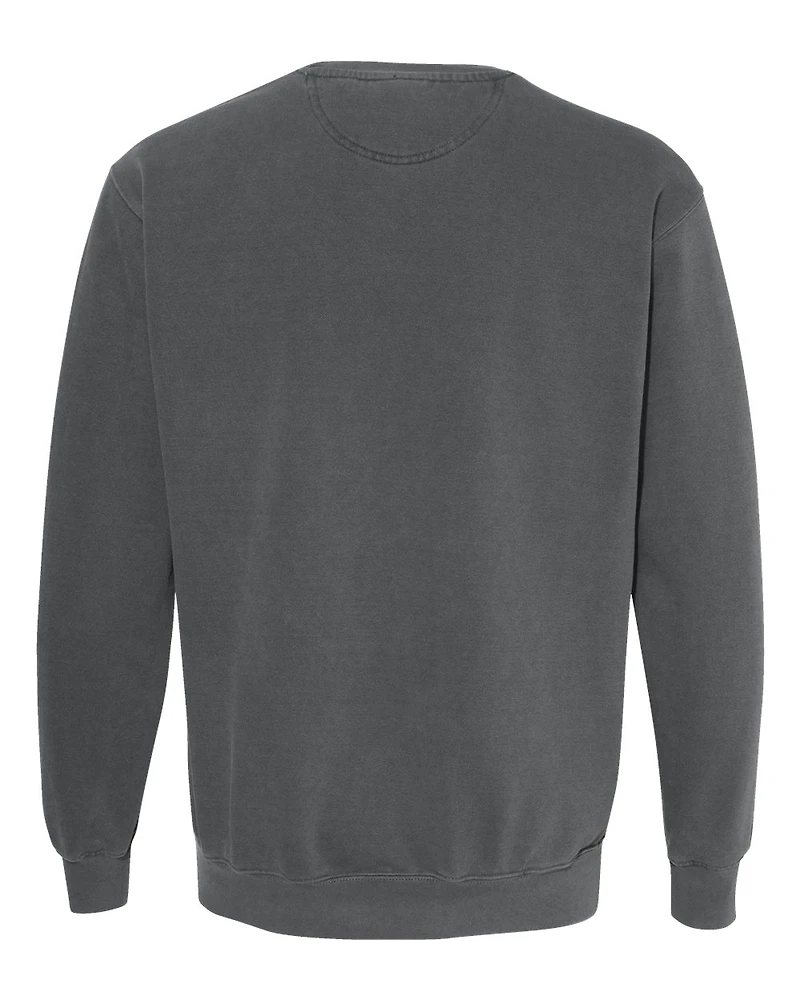 Sweat-shirt à col ras du cou teint en pièce unisexe