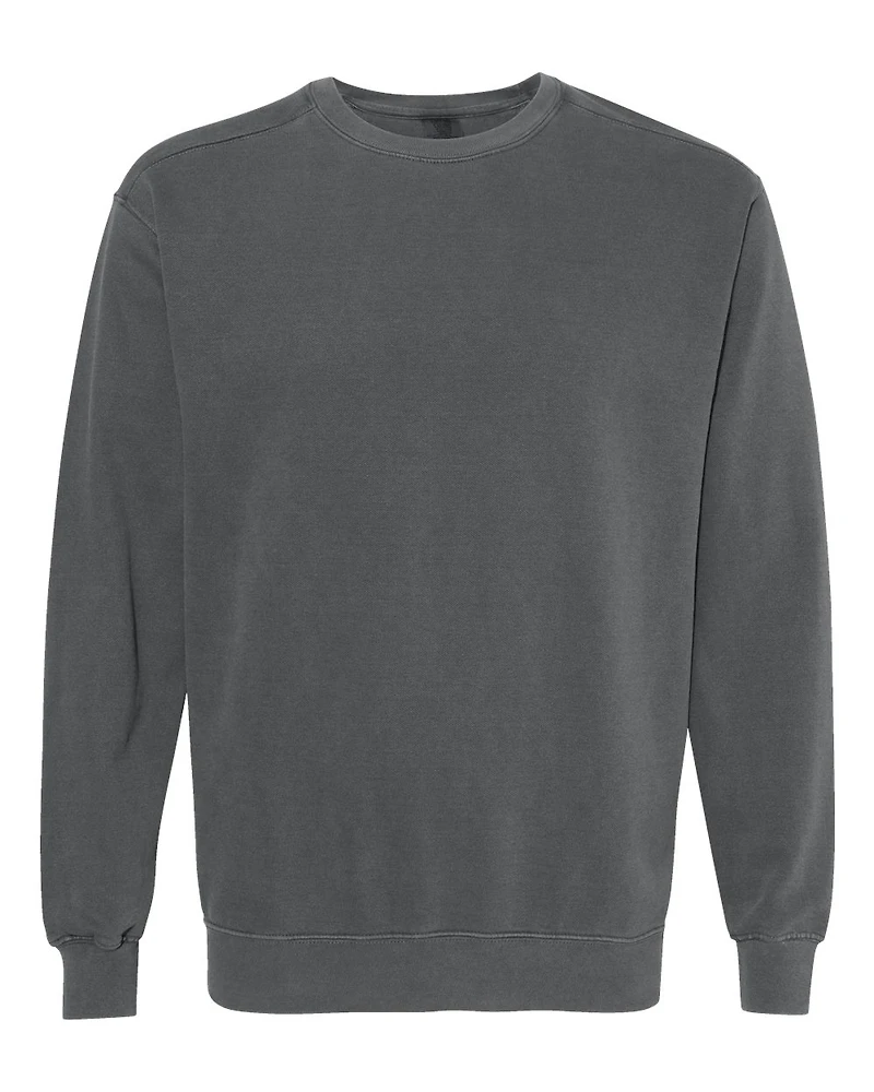 Sweat-shirt à col ras du cou teint en pièce unisexe